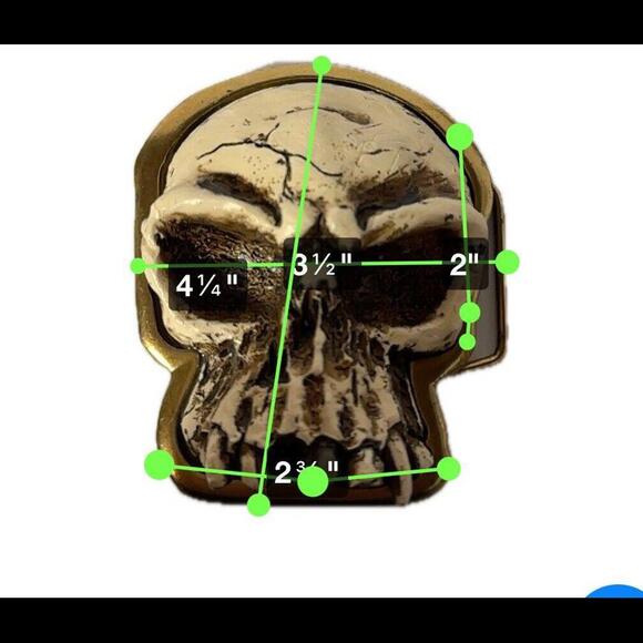 skull belt buckle - Picture 3 of 3